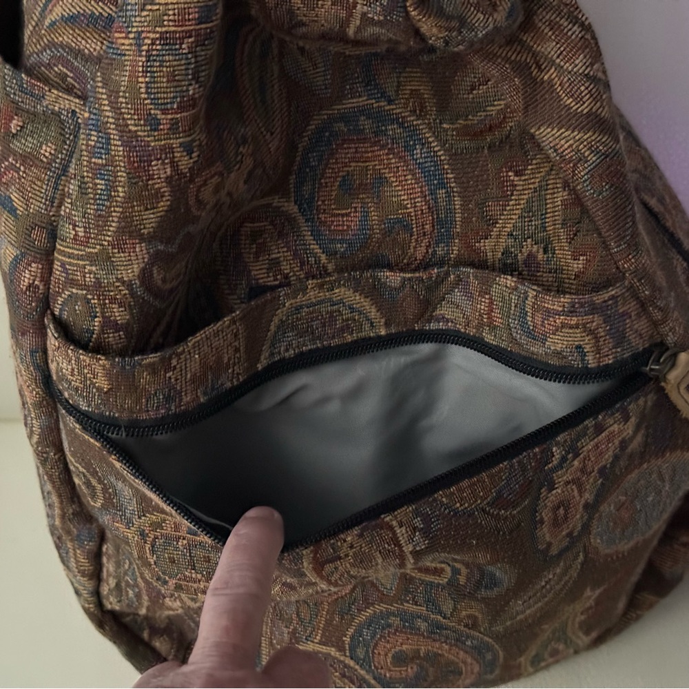 L.L. Bean Brown Paisley Shoulder Bag - Picture 5 of 8